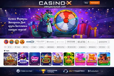 Скриншот раздела слотов Casino X